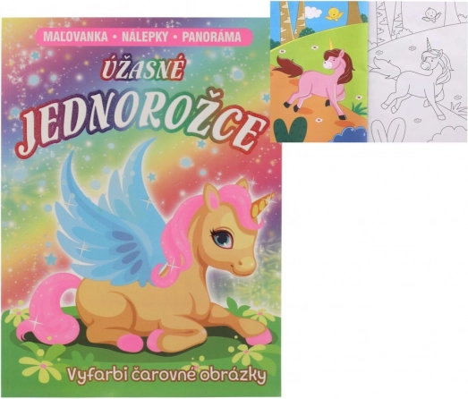 Színezők és matricák panoráma Csodálatos egyszarvúak
