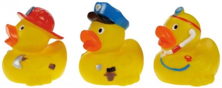 Fürdőkádban használható gumikacsák – Szakmák, ftalátmentes, 8 cm
