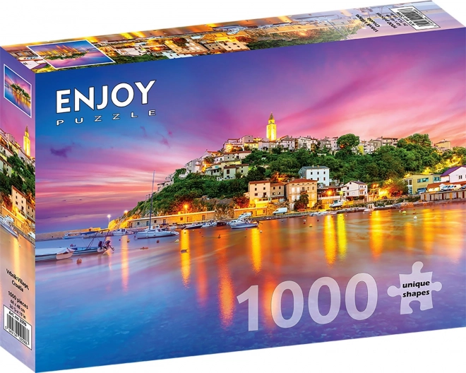 Élvezze puzzle Vrbnik falu, Horvátország 1000 darab