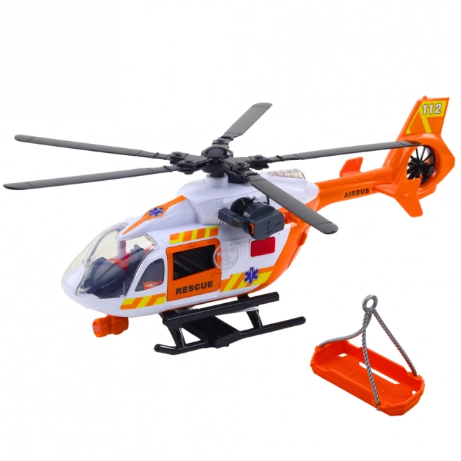 Mentőhelikopter fényekkel és hanggal