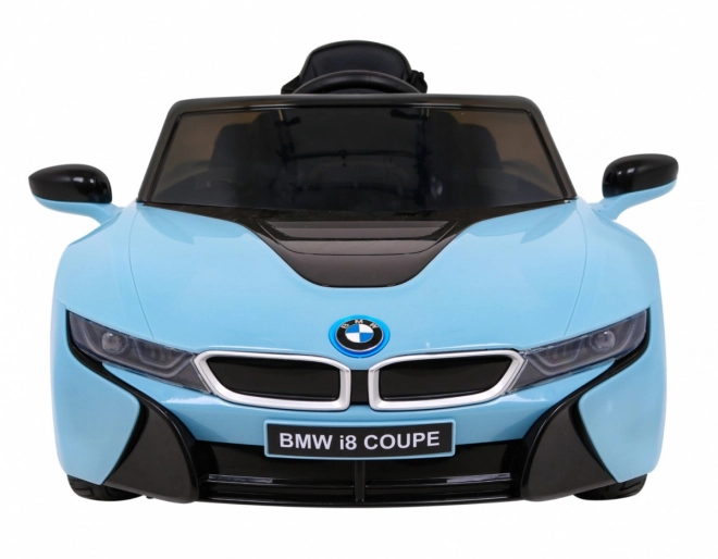 BMW I8 Lift Akkumulátor Autó Kék + távirányítás + lassú indítás + 3 pontos övek + MP3 USB + LED dióda