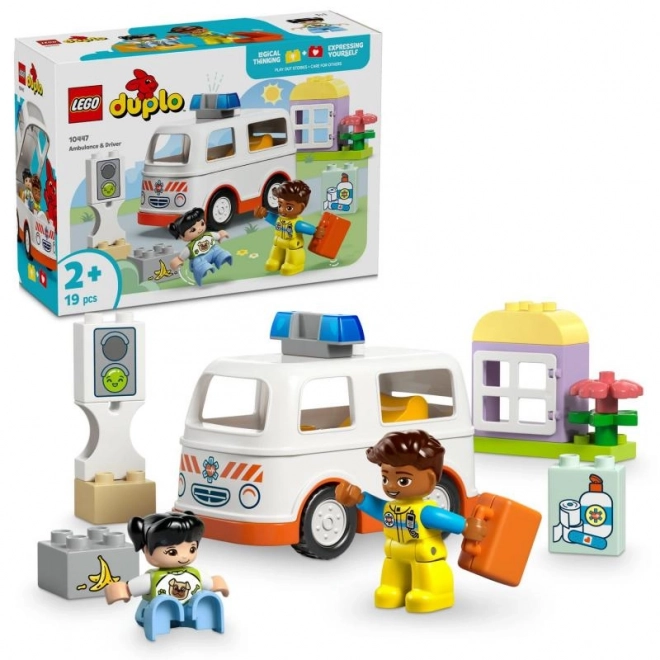 Lego Duplo város mentőautó sofőrrel