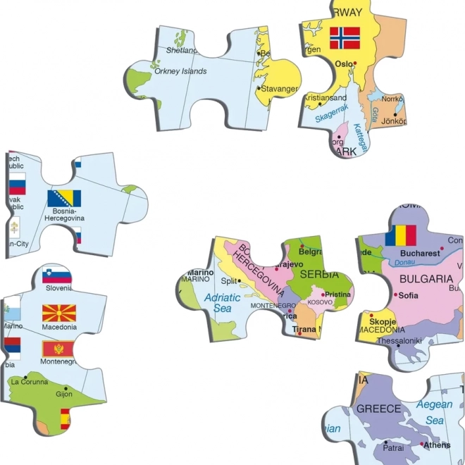 Larsen Puzzle Politikai térkép Európa 48 darab