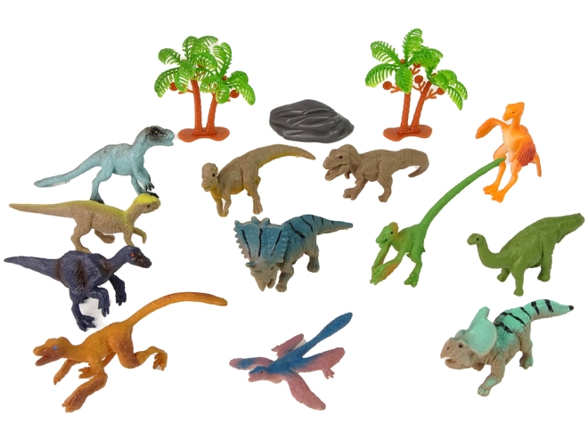 12 valósághű dinoszaurusz egy készletben
