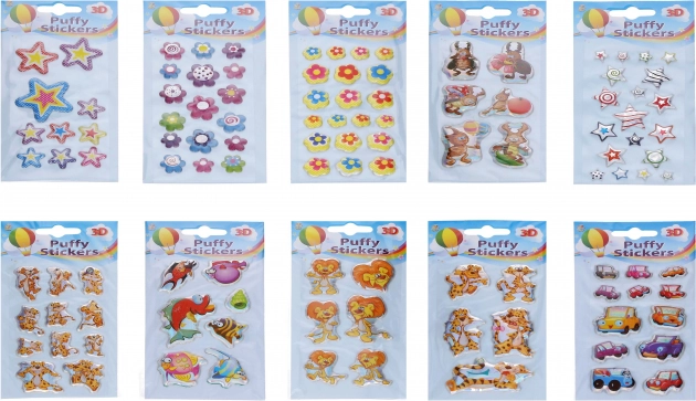 Samolepky Puffy 3D Mix