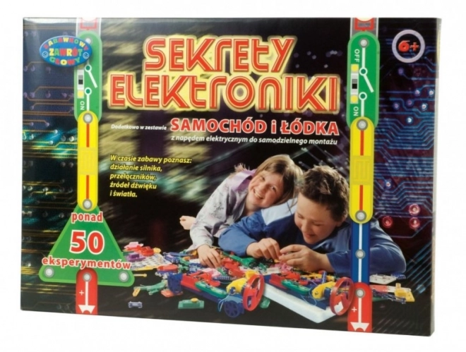 elektronikai felfedező készlet autóval és csónakkal