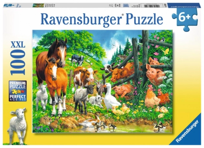 Állatbarátok puzzle XXL 100 darabos