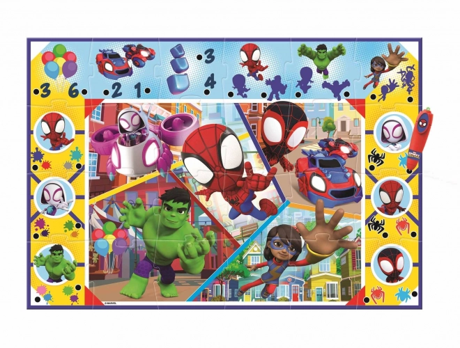 Podlós Puzzle Interaktív Tollal - Spidey És Csodálatos Barátai