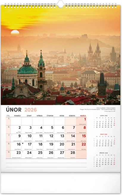 Fali Naptár Prága 2026