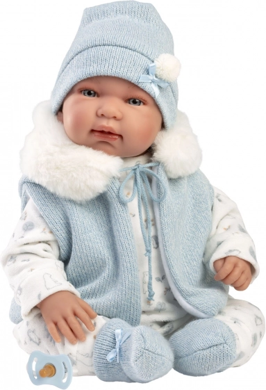 Újszülött realisztikus Llorens baba hangokkal 44 cm