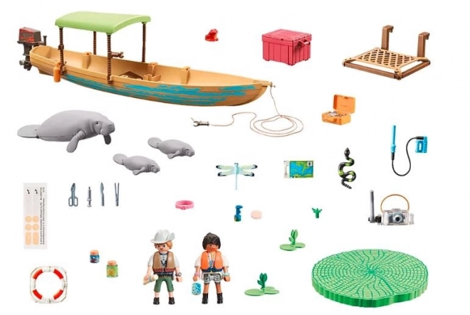 Wiltopia Figura készlet 71010 Kishajós kirándulás manátikkal