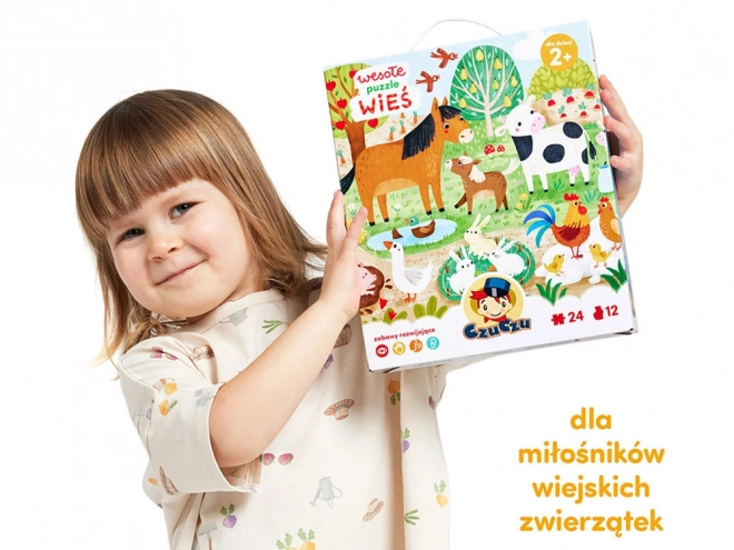 Vidám falu puzzle 24 darab