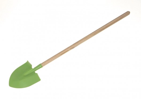 Zöld hegyes ásó fém/fa nyéllel 80cm szerszám