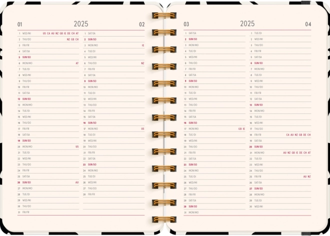 Notique spirálfüzet 18 hónapos napló - absztrakt 2024/2025