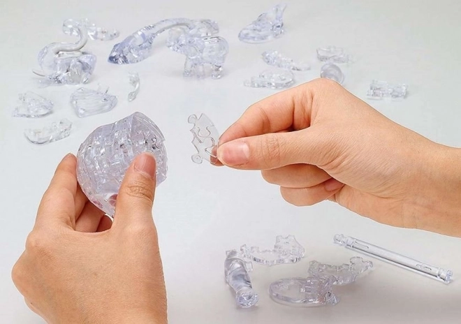 3D kristálypuzzle elefánt borjúval