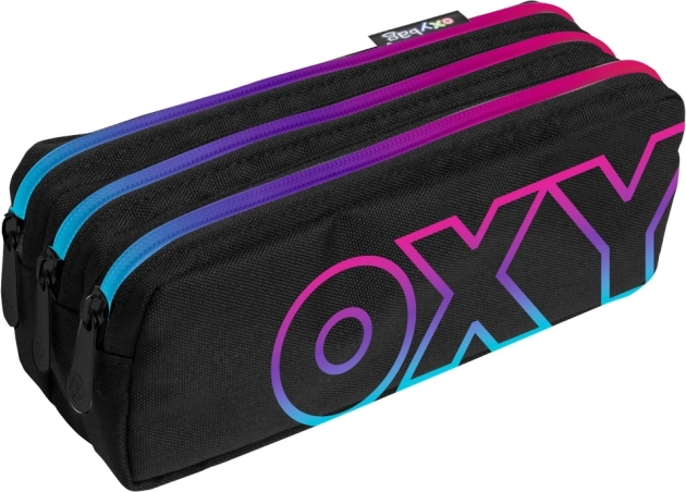 Három cipzáras Rainbow Pink etui iskolai tolltartó