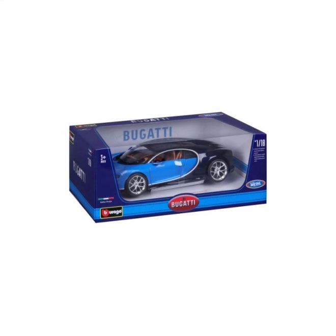 Bburago Bugatti Chiron modellautó kék/sötétkék 1:18