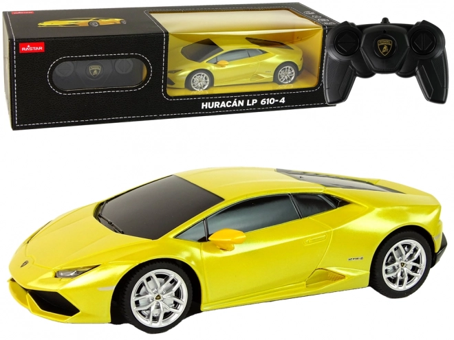 Távirányítós sárga Lamborghini Huracan 1:24