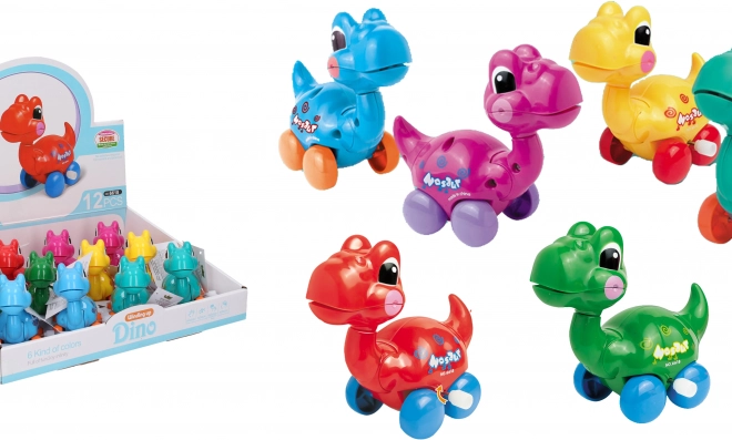 10 cm-es kihúzható műanyag dinoszaurusz