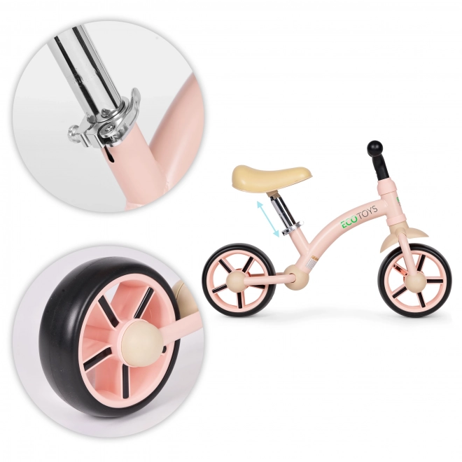 Egyensúlykerékpár gyerekeknek pink ECOTOYS
