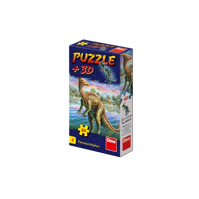 Puzzle dinoszaurusz figurával: Tyrannosaurus Rex 60 darabos