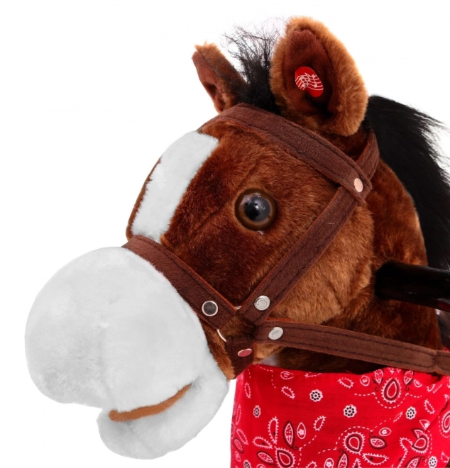 Hintaló világosbarna cowboy dallal – Sötétbarna