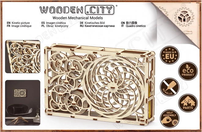 Wooden City kinetikus falikép 3D puzzle