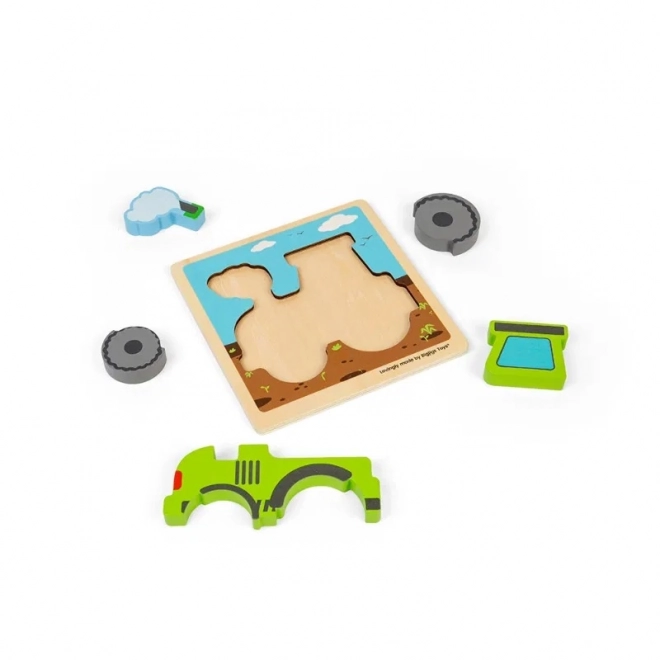 Vkládací puzzle traktor - Bigjigs Toys