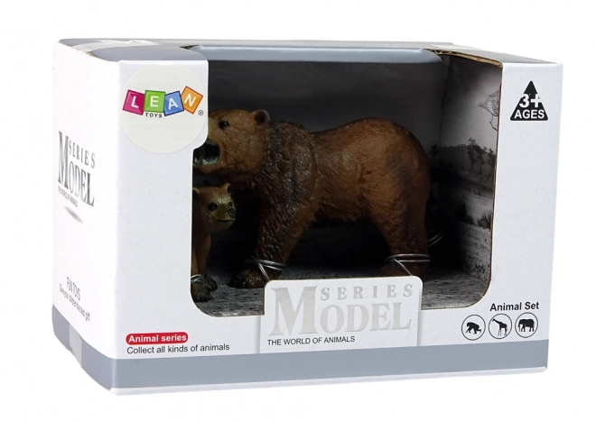 Grizzly medve és kölyke figura szett