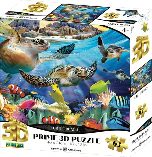 Tini Titán Teknőc 3D Optikai Puzzle - 63 Darabos