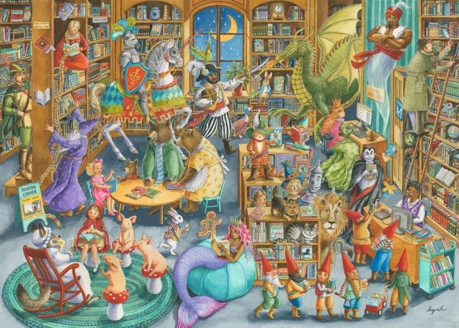 Ravensburger éjféli könyvtár puzzle 1000 darabos