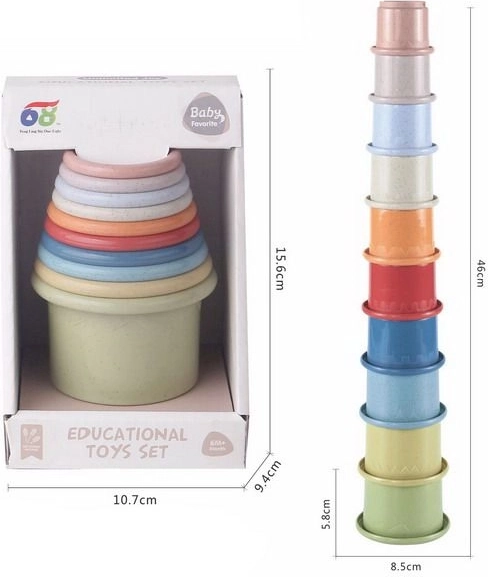 Kör alakú egymásra rakható poharak 46 cm