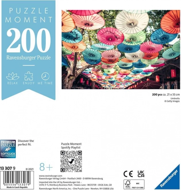 ravensburger puzzle moment: esernyők 200 darab