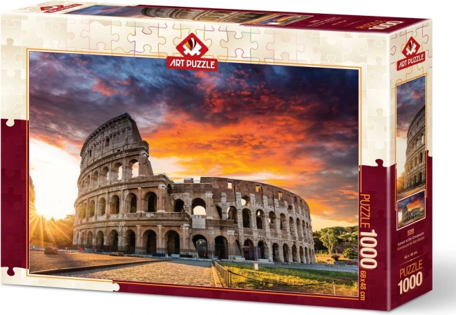 Lenyugvó nap a Colosseumnál 1000 darabos puzzle