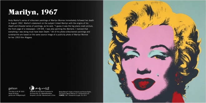 Andy Warhol Marilyn fa 2 az 1-ben kirakós