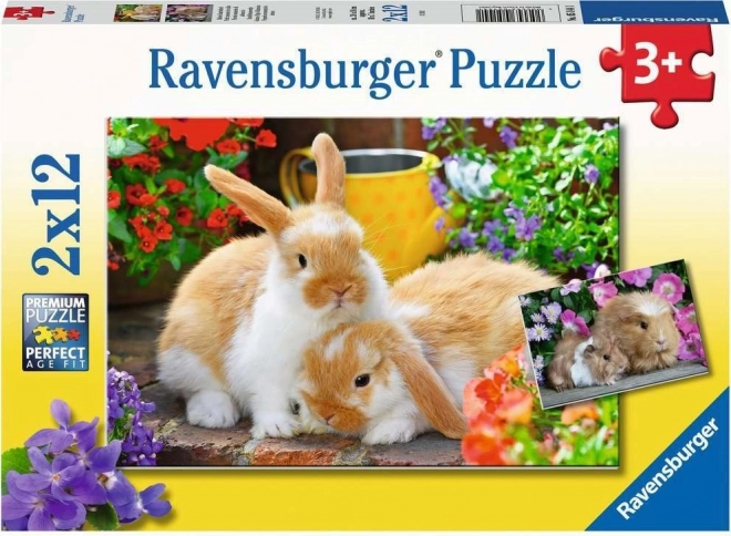 Ravensburger - Ölelések ideje puzzle 2x12 darab