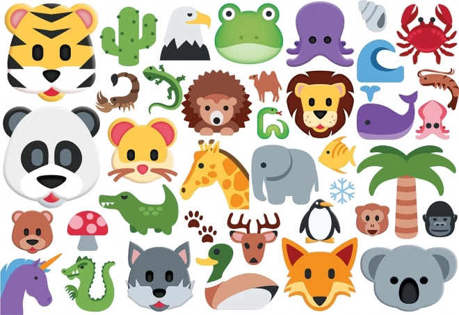 Emoji állatok kirakó 100 darabos