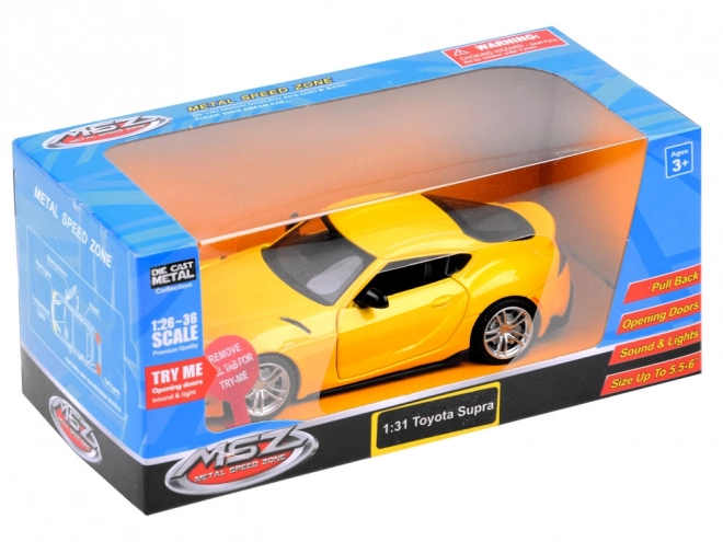 Toyota GR Supra fém kisautó 1:31 méretarány