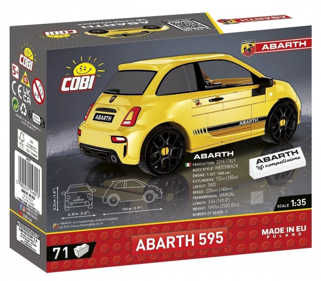 Abarth 595 versenyautó modell készlet