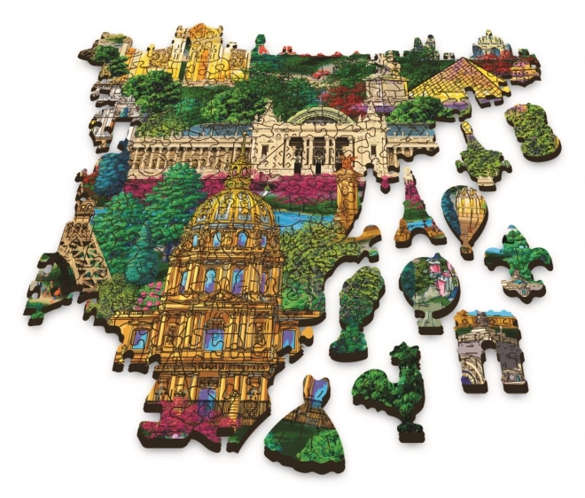 Wood Craft Origin Francia híres helyek 1000 darabos puzzle