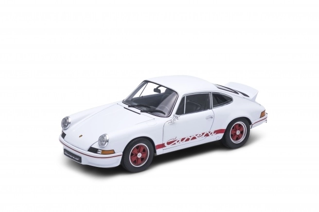 Porsche 911 Carrera RS (1973) játékautó 1:34 fehér piros csíkkal