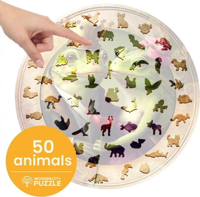 Fa puzzle Szerelem és békák