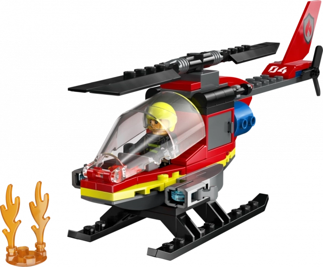 Tűzoltó helikopter mentőakció LEGO City