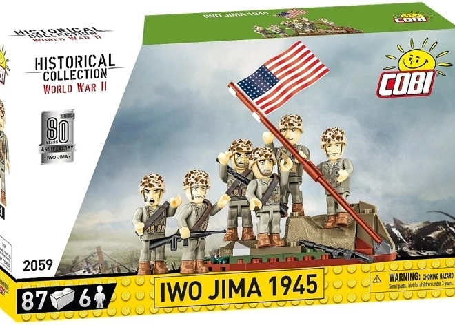 Kockák - Az amerikai zászló kitűzése Iwo Jima szigetén 1945-ben - 87 darab