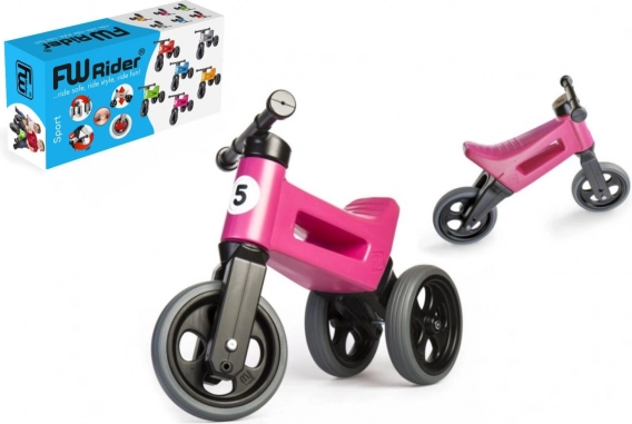 FUNNY WHEELS Rider Sport 2 az 1-ben futóbicikli gyerekeknek – Rózsaszín