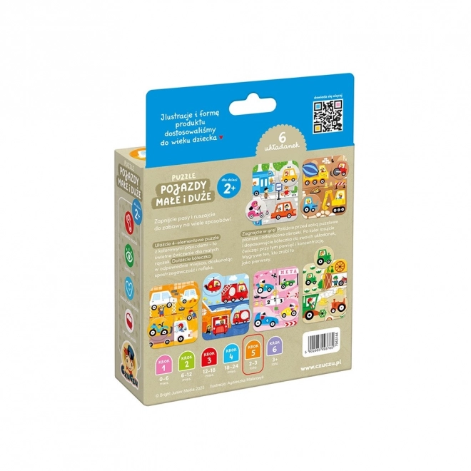 Puzzle Kis és Nagy Autók