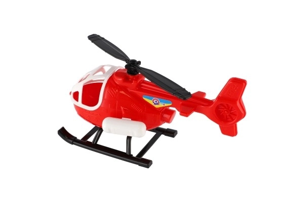 Műanyag helikopter - piros