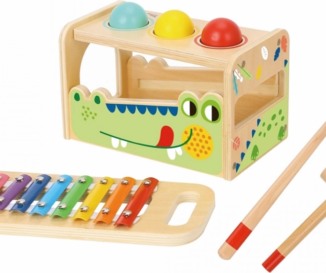 Kalapácsos és Xilofonos Krokodil 2Kids Játékok