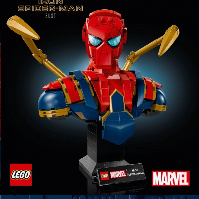Gyűjtői Iron Spider-Man Mellszobor LEGO Super Heroes