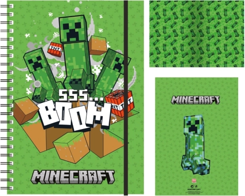 Vonalas jegyzettömb Minecraft motívummal